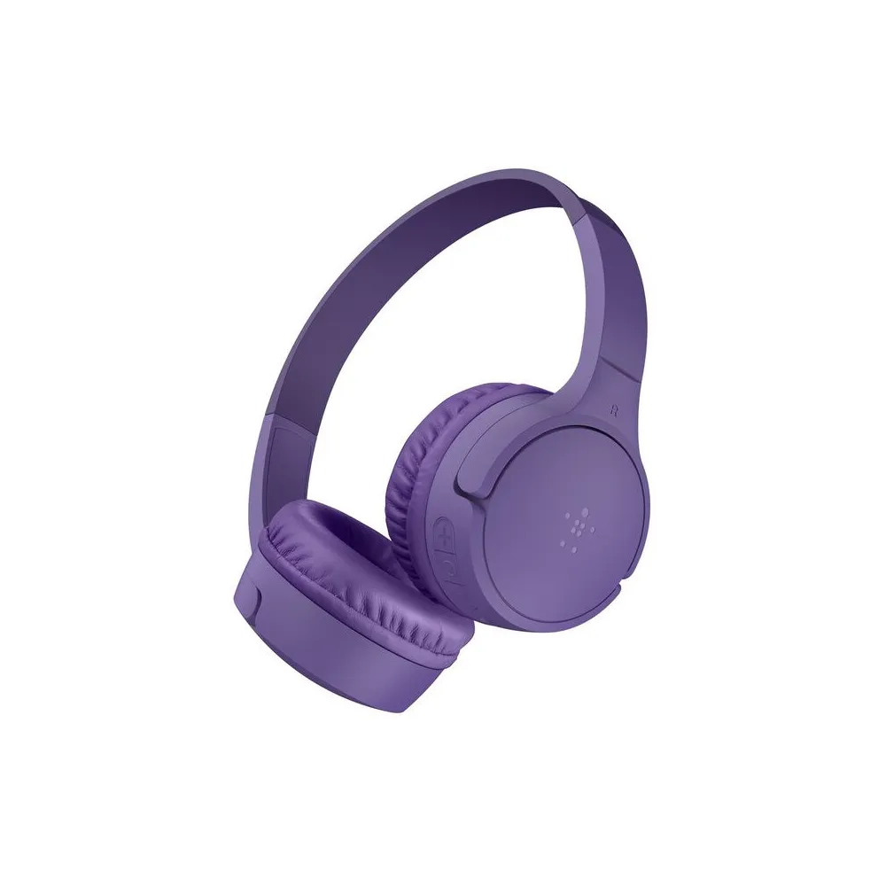 Zestaw słuchawkowy Belkin SoundForm Mini Wireless On-Ear Headphones for Kids AUD002HQPUV3 - Fioletowe