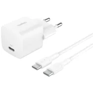 Ładowarka sieciowa Belkin BoostCharge USB-C 25W WCA012KQ1MWH-B6 - 1x USB-C, kabel USB-C, Biała