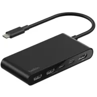 Replikator portów Belkin  Connect 5-Port USB-C Hub with Dual USB-C Ports AVC022HQBK - Czarny