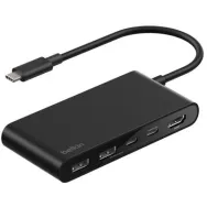 Replikator portów Belkin  Connect 5-Port USB-C Hub with Dual USB-C Ports AVC022HQBK - Czarny