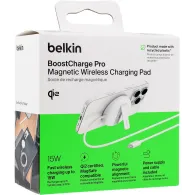 Ładowarka indukcyjna Belkin Boost Pro Magnetic Pad Qi2 15W WIA011KQWH - Zasilacz 20W, Biała