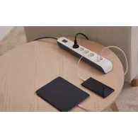 Listwa antyprzepięciowa Belkin 525J BSV401VF2M-V2 - 4 gniazda Schuko, 2x USB-A, 2m, Szara