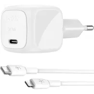 Ładowarka sieciowa Belkin BOOST Charge USB-C 30W WCA008KQ1MWH-B5 - 1x USB-C, kabel USB-C do Lightning, Biała