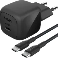 Ładowarka sieciowa Belkin BoostCharge USB-C 45W WCA013KQ1MBK-B6 - 1x USB-C, kabel USB-C, Czarna