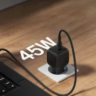 Ładowarka sieciowa Belkin BoostCharge USB-C 45W WCA013KQ1MBK-B6 - 1x USB-C, kabel USB-C, Czarna