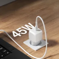 Ładowarka sieciowa Belkin BoostCharge USB-C 45W WCA013KQ1MWH-B6 - 1x USB-C, kabel USB-C, Biała