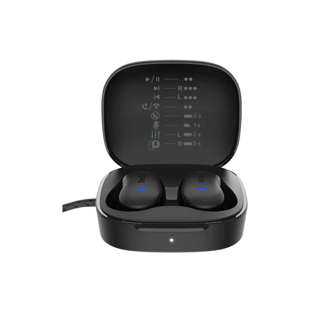 Słuchawki bezprzewodowe Belkin SoundForm Anywhere True Wireless Earbuds AUC014HQBK - Czarne