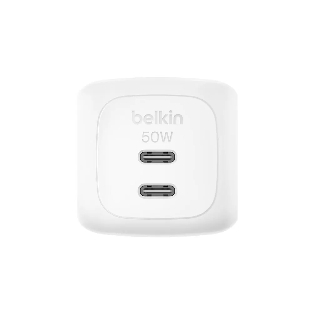 Ładowarka sieciowa Belkin BoostCharge Pro USB-C 50W WCH019KQWH - 2x USB-C, Biała