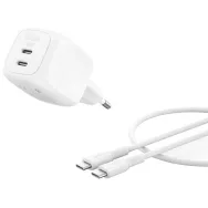 Ładowarka sieciowa Belkin BoostCharge Pro USB-C 50W WCH019KQ1MWH-B6 - 2x USB-C, kabel USB-C, Biała