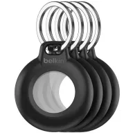 Brelok do kluczy Belkin Waterproof Secure Holder with Key Ring for AirTag MSC015BTBK - 4 sztuki, Czarny