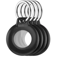 Brelok do kluczy Belkin Waterproof Secure Holder with Key Ring for AirTag MSC015BTBK - 4 sztuki, Czarny