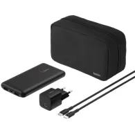 Powerbank Belkin BoostCharge 10000mAh BU041KQBK - W zestawie ładowarka 25W, kabel USB-C 60W, etui, Czarny