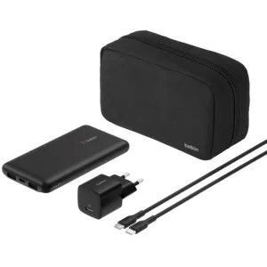 Powerbank Belkin BoostCharge 10000mAh BU041KQBK - W zestawie ładowarka 25W, kabel USB-C 60W, etui, Czarny