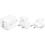 Ładowarka sieciowa Belkin BoostCharge Pro USB-C 70W Travel Adapter Kit WCH018HQWH - 2x USB-C, 1x USB-A, Biała