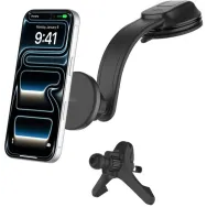 Ładowarka samochodwa z uchwytem Belkin BoostCharge Magnetic Wireless Charging Car Vent and Dash Mount WIC012HQBK - Czarna