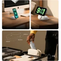 Ładowarka indukcyjna Belkin UltraCharge 2-in-1 Foldable Magnetic Charger with Qi2 25W WIZ039KQWH - Zasilacz 45W, Biała