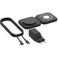 Ładowarka indukcyjna Belkin BoostCharge Pro 2-in-1 Magnetic Charging Travel Pad with Qi2 15W WIZ026VFBK - Czarna