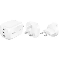 Ładowarka sieciowa Belkin BoostCharge Pro USB-C 100W Travel Adapter Kit WCH016HQWH - 2x USB-C, 1x USB-A, Biała