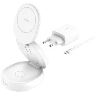 Ładowarka indukcyjna Belkin BoostCharge 3-in-1 Qi2 15W WIZ034KQWH - Zasilacz 36W, Biała