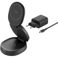 Ładowarka indukcyjna Belkin BoostCharge 3-in-1 Convertible Magnetic Charging Stand 15W WIZ034KQBK - Zasilacz 36W, Czarna