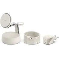 Ładowarka indukcyjna Belkin UltraCharge Pro 3-in-1 Magnetic Charging Dock​ 25W WIZ040KQSD - Zasilacz 45W, Piaskowa