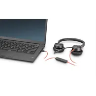 Słuchawki nauszne Poly Blackwire 8225 USB-C 214407-01 - Czarne