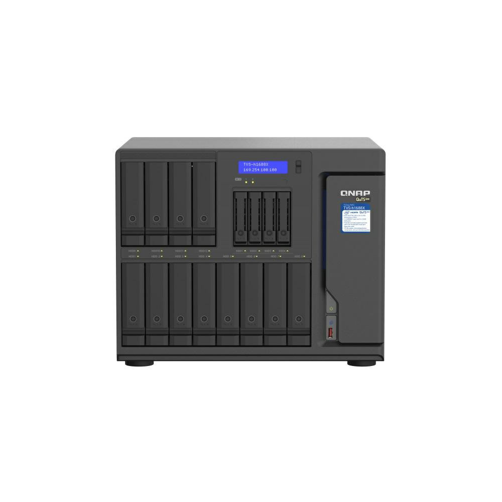 Serwer NAS QNAP Tower TVS-H1688X-W1250-HM1 - Tower/Intel Xeon W-1250/32 GB RAM/40 TB/16 wnęk/2 x M.2/hot-swap/3 lata DtD - zdjęcie