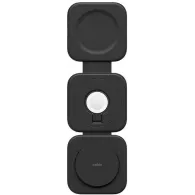 Ładowarka indukcyjna podróżna Belkin BoostCharge Pro 3-in-1 Magnetic Wireless Charging Travel Pad Qi2 15W WIZ024HQBK - Czarna