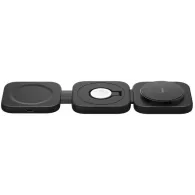 Ładowarka indukcyjna podróżna Belkin BoostCharge Pro 3-in-1 Magnetic Wireless Charging Travel Pad Qi2 15W WIZ024HQBK - Czarna