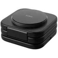 Ładowarka indukcyjna podróżna Belkin BoostCharge Pro 3-in-1 Magnetic Wireless Charging Travel Pad Qi2 15W WIZ024HQBK - Czarna
