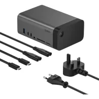 Stacja dokująca Belkin USB-C 11-in-1 Pro GaN Dock 150W INC020KQSGY - 1x USB-A, 4x USB-C, 1x Audio, 2x HDMI, LAN, SD, microSD