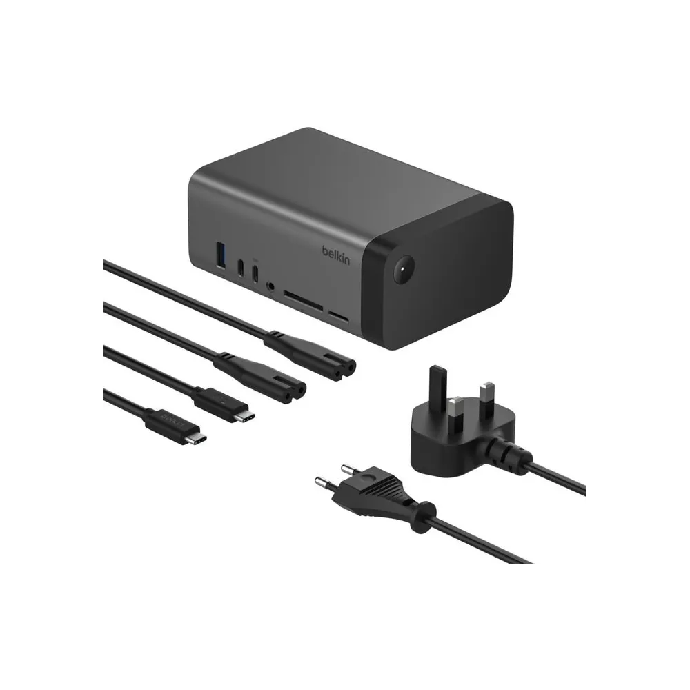 Stacja dokująca Belkin USB-C 11-in-1 Pro GaN Dock 150W INC020KQSGY - 1x USB-A, 4x USB-C, 1x Audio, 2x HDMI, LAN, SD, microSD