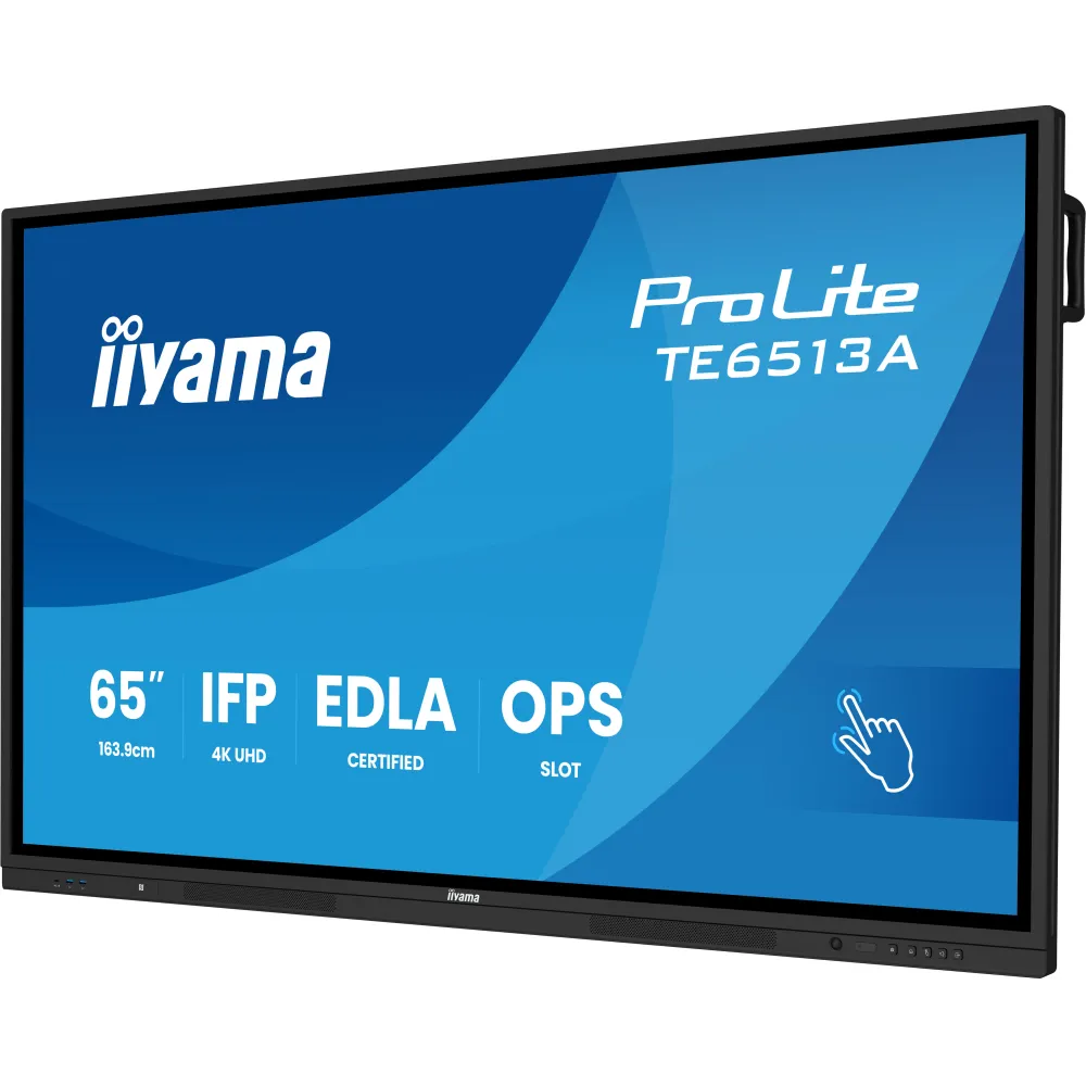 Monitor iiyama ProLite TE6513A-B2AG - 64,5"/3840x2160 (4K)/IPS/8 ms/dotykowy/USB-C/Czarny