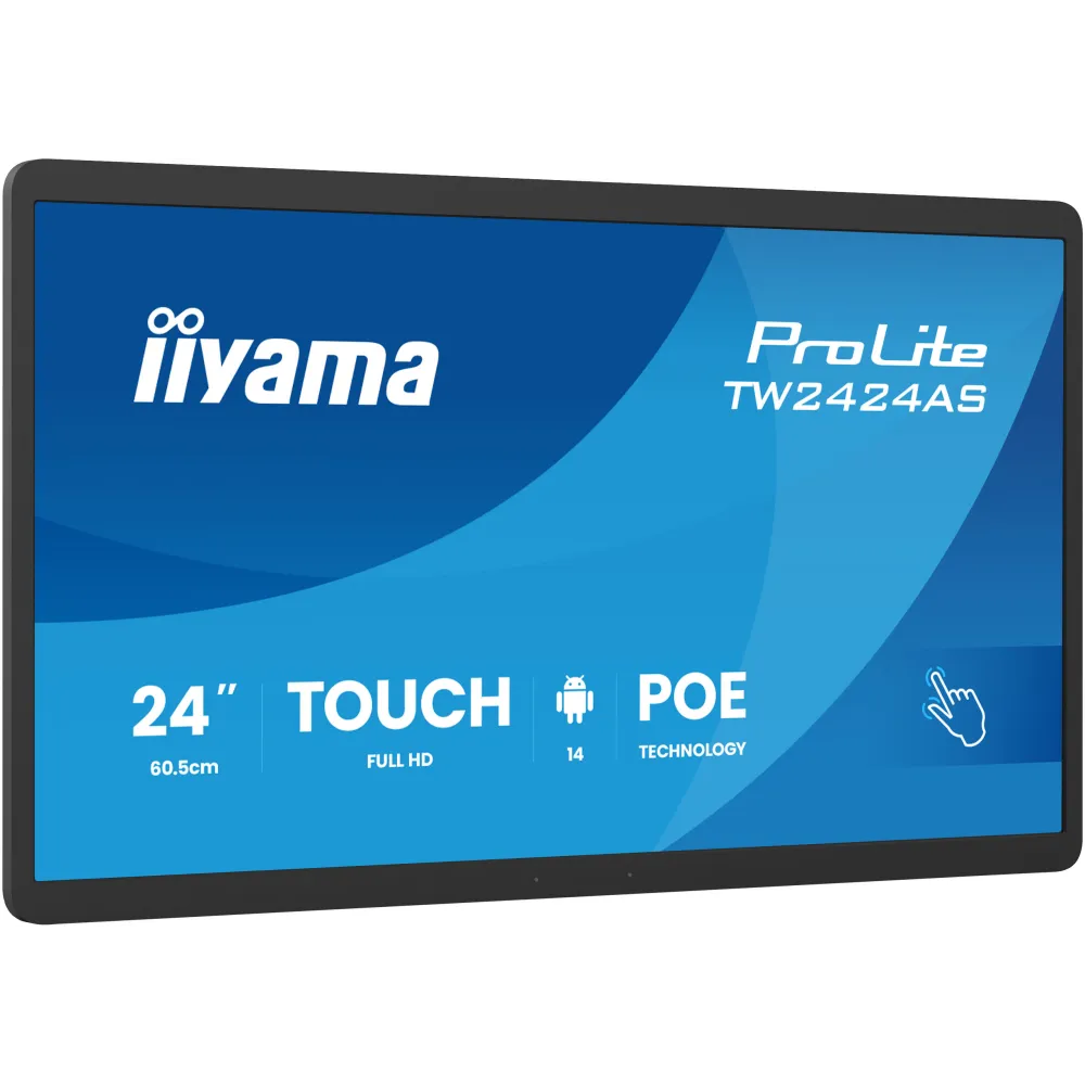 Monitor iiyama ProLite TW2424AS-B3P - 23,8"/1920x1080 (Full HD)/IPS/14 ms/dotykowy/USB-C/Czarny