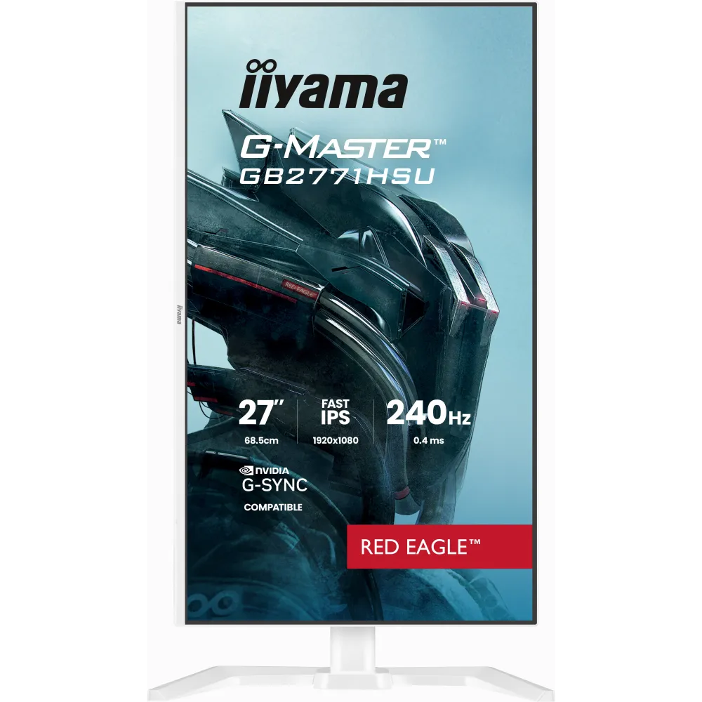 Monitor iiyama G-MASTER GB2771HSU-W1 - 27"/1920x1080 (Full HD)/240Hz/Fast IPS/HDR/pivot/USB-C/Biały - zdjęcie