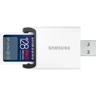 Karta SD Samsung PRO Ultimate SDXC 128GB MB-SY128SB/WW z czytnikiem - UHS-I U3, Zapis do 130MB/s, Odczyt do 200MB/s