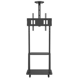 Stojak podłogowy mobilny na monitor Techly LED/LCD 32-70" 106107 - 1 półka/60 kg/Czarny