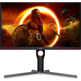 Monitor AOC 25G3ZM/BK - 24,5"/1920x1080 (Full HD)/240Hz/VA/1 ms/pivot/Czarno-czerwony