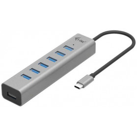 Hub i-tec USB-C Charging Metal HUB 7 Port C31HUBMETAL703 - zdjęcie poglądowe 1