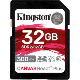 Karta pamięci Kingston 32GB Canvas React Plus 300, 260 UHS-II U3 SDR2, 32GB - zdjęcie poglądowe 1