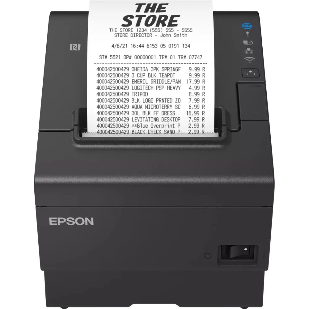 Drukarka termiczna Epson C31CJ57112 - USB, Eth, Serial, PS, Buzz, Czarna