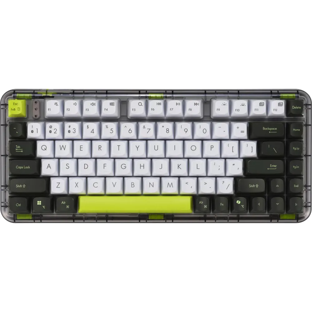 Klawiatura bezprzewodowa ASUS Jelly75 Keyboard KD201 90XB0A10-BKB050, Biała, Zielona | Sklep ITnes.pl, IT for BUSINESS