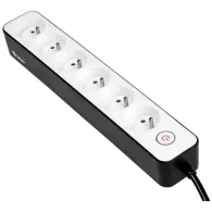 Listwa zasilająca antyprzepięciowa Tracer Zebra TRALIS46259 - 6 gniazd, 1.5 m, Biało-czarna