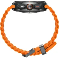 Smartwatch Samsung Galaxy Watch Ultra (2025) SM-L705FZB2EUE - 47 mm, LTE, Szary tytan, Marine Band pomarańczowy, S|M|L