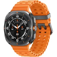 Smartwatch Samsung Galaxy Watch Ultra (2025) SM-L705FZB2EUE - 47 mm, LTE, Szary tytan, Marine Band pomarańczowy, S|M|L