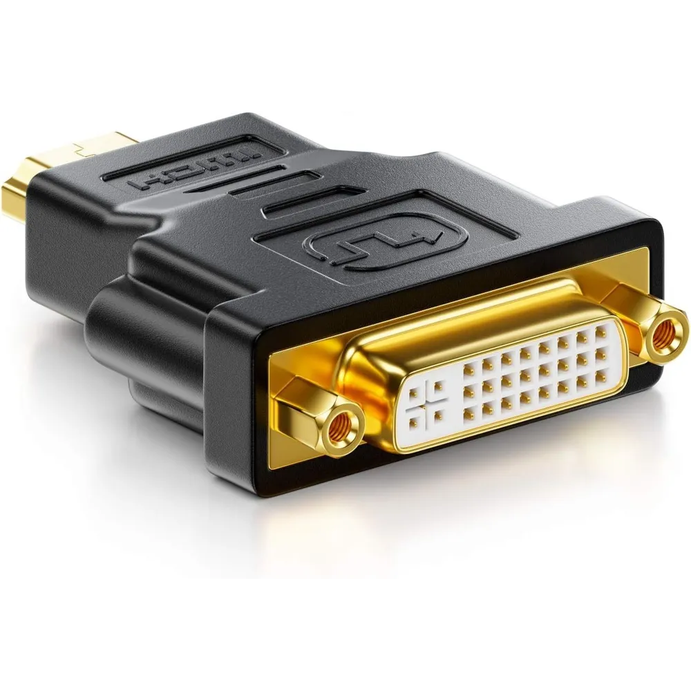 Adapter Gembird A-HDMI-DVI-3 - HDMI(M) do DVI-D(F) 24+1 Single link, Czarny