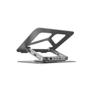 Podstawka pod laptopa Unitek D1109A UUSB-C - 1x USB-C, 2x USB-A, 1x HDMI, 1x RJ-45, Szara