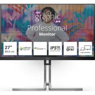 Monitor AOC Q27U3CV, 27", 2560x1440 (QHD), 75Hz, IPS, HDR, 4 ms, pivot, USB-C, Czarny | Sklep ITnes.pl, IT for BUSINESS