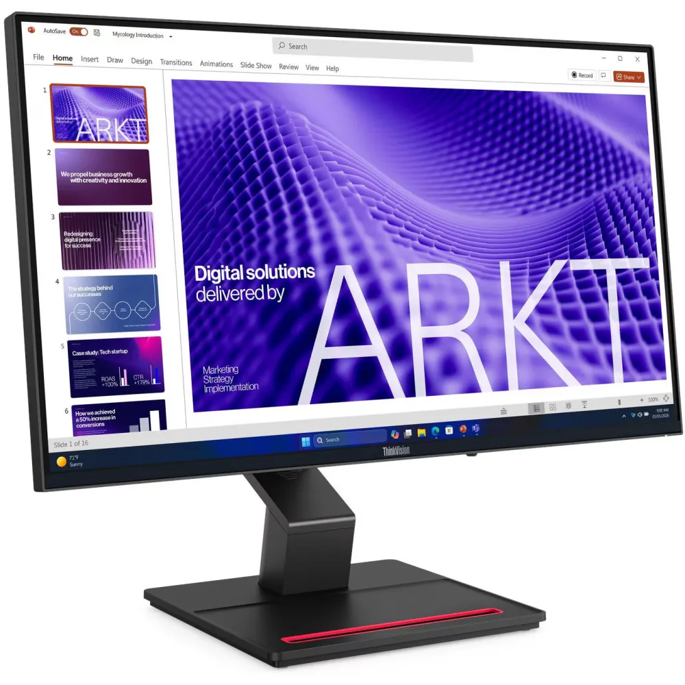 Monitor Lenovo ThinkVision 64D2GAT2EU - 23,8/1920x1080 (Full HD)/48Hz-120Hz/IPS/dotykowy - zdjęcie