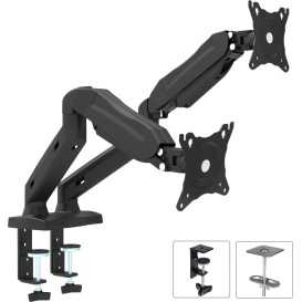 Uchwyt biurkowy na 2 monitory Maclean 13-27" MC-861 - Czarny